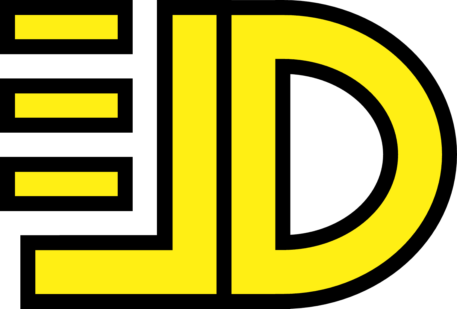 Ludo's personal emblem. It consists of several horizontal lines, a backwards letter 'L', and a letter 'D'. Together, these form an iconographic representation of a bullet in flight.